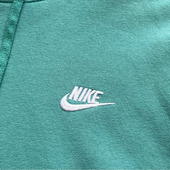 Men's Teal Nike Club Pull-Over Fleece Hoodie Size Small - Picture 2 of 9